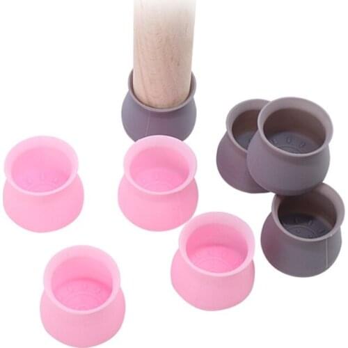 Upgraded 24 Pcs Silicone Chair Leg Caps with Soft Felt Bottom Furniture Chair