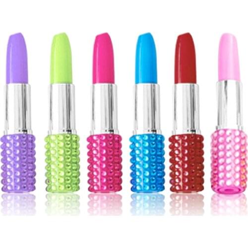 Creative Cartoon Stationery Lipstick Style Ball Pen Stick Drill Lipstick Pen Diamond Lipstick Student Prize