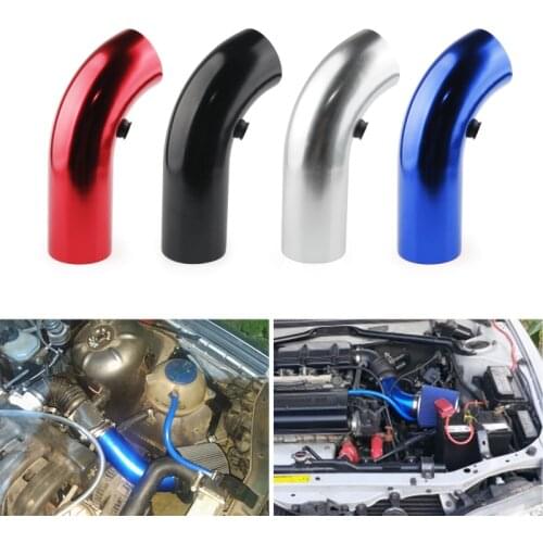 Universal Aluminum Air Intake Pipe Pipes Air Intake System Duct Tube Kit Air filter 76mm 3" Slive Black Red Blue Color
