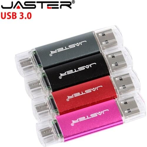 JASTER High speed USB 3.0 OTG USB flash drive for SmartPhone/Tablet/PC Custom LOGO Pen drive USB stick U disk External storage