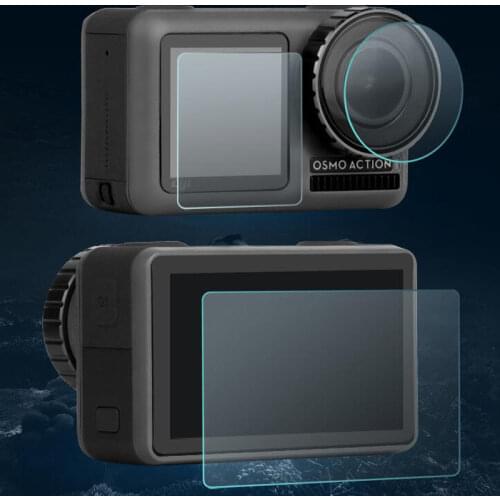 Tempered Glass Lens LCD Screen Protector Film Protective Full Cover For DJI Osmo Action Sport Camera Protection Guard Accessory