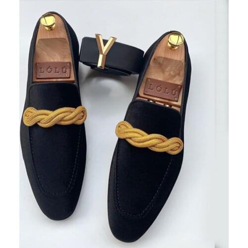 British Style Suede Beanie Shoes Large Size Mens Shoes 38-48 Size New Twist Personality Small Leather Shoes Mens Shoes