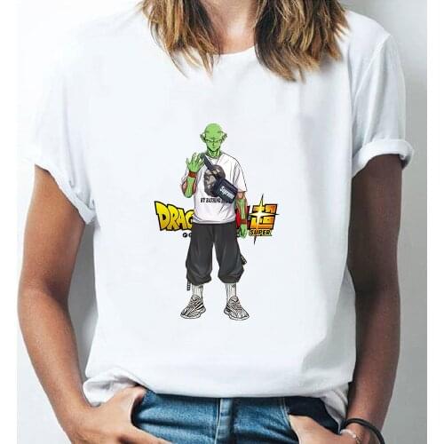2021 Woman T-shirts Dragon Ball Summer Fashion New Printing Pattern Short Sleeve Japanese Anime Casual T-shirt Aesthetic Clothes