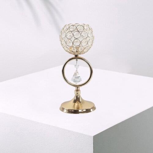 Golden Mosaic Crystal Votive Tea Light Diamante Candle Holder Dining Table Wedding Christmas Party Events Home Decoration