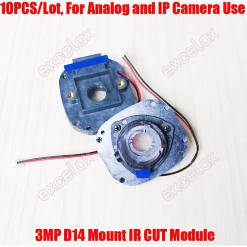 10PCS 3MP D14 Mount IR CUT Module Double Light Filter Removal ICR Motor Day Night Switch for HD Analog IP Camera Board