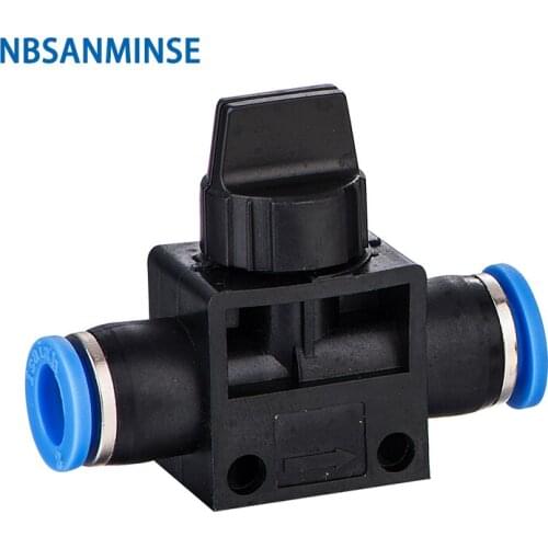 10Pcs/Lot HVFF 1/8 1/4 3/8 1/2 Pneumatic Flow Control Valve Hand Hose To Hose Connector Air Push In 2Way / 3 Way Fittings Sanmin