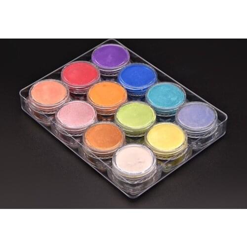 12 Color/Set Glitter Acrylic Powder Sets Kits Manicure Eye Glitter Gel Nail Polish Glitter Powder Nail Design Decoracion Uñas