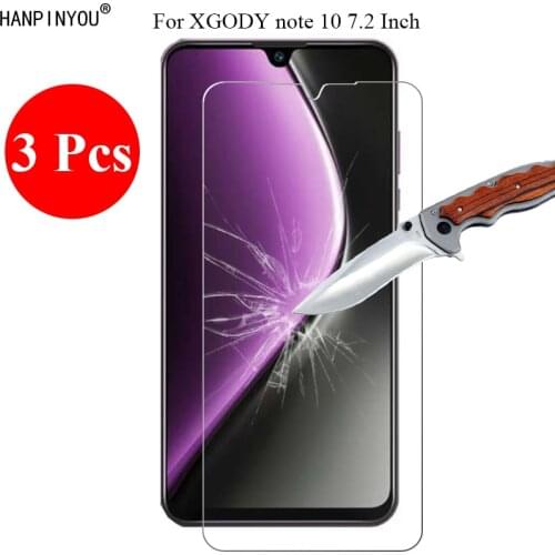 3 Pcs/Lot New 9H 2.5D Tempered Glass Screen Protector For XGODY note 10 7.2" Phone Protective Film + Clean Tools