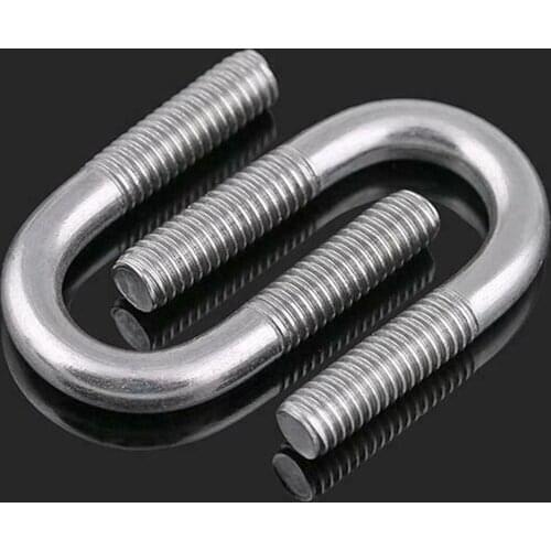 304 M6M8 U-shaped bolt with screw and nut set / U-shaped fixed buckle clamp tube