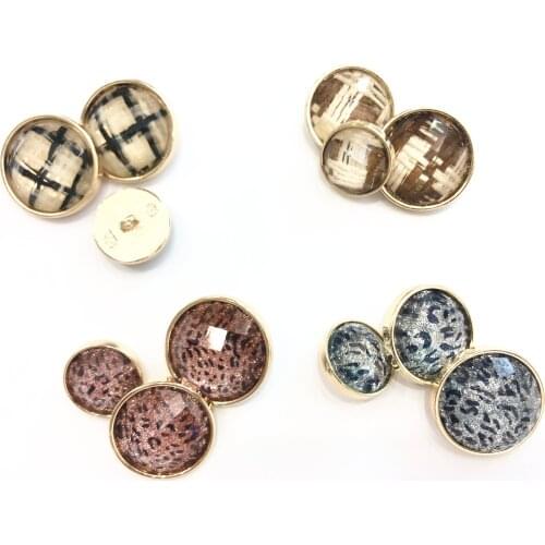 6pcs Gold Pearl Womens Buttons Decorations for Clothing Vintage Suit Coat Dress Button Metal Diy Sewing Accessories needlework