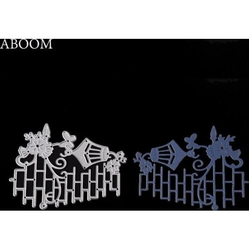 ABOOM 1PC Wall Flower Latern Metal Cutting Dies Embossing Dies Cut For Cards DIY Scrapbook Embossing Die Cut Paper Card Template