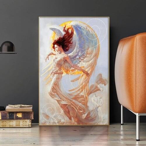 5d Diy Diamond Painting Moon Angel Square Diamond/round Diamond Embroidery Portrait Painting Art Mosaic Home Wall Decoration