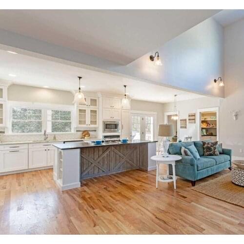 America Standard White Shaker Style Doors Solid Wood Kitchen Cabinet