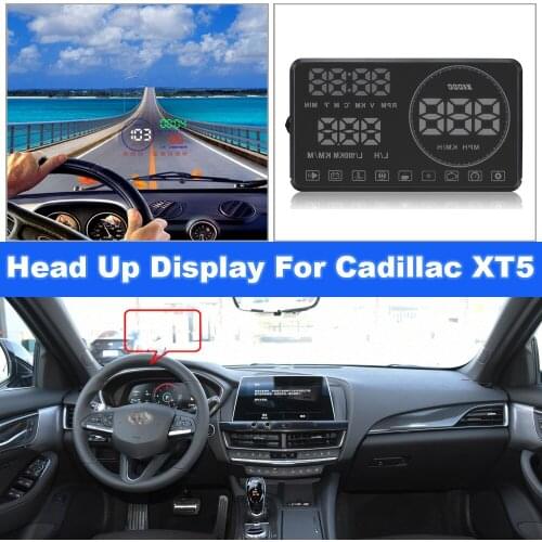 For Cadillac XT5 2016-2020 2021 Car Electronic Accessories Head Up Display Auto HUD Windshield Projector Alarm System Safe
