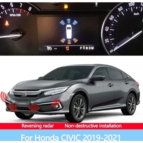 Car Parking Sensor Front And Rear Reversing Radar Assisted Automatic Parking Monitor Digital Display For Honda CIVIC 2019-2021