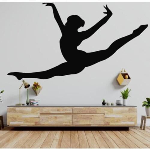 Ballet Wall Decal Ballerina Ballet Dancer Pointe Gymnastics Dance Studio Wall Sticker Vinyl Decal Mural Art Room Decor B228