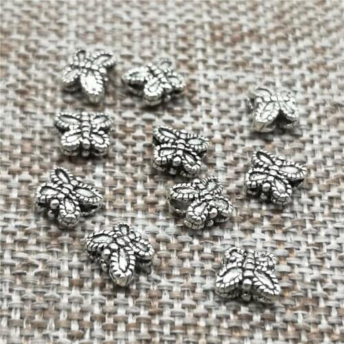 925 Sterling Silver Bulk Butterfly Beads for Bracelet Necklace
