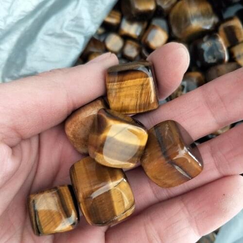 1/4LB Tumbled Stone Bulk Natural tiger eye Gemstone Beads Rock Minerals Crystal Stone for Chakra Healing Crystals decor