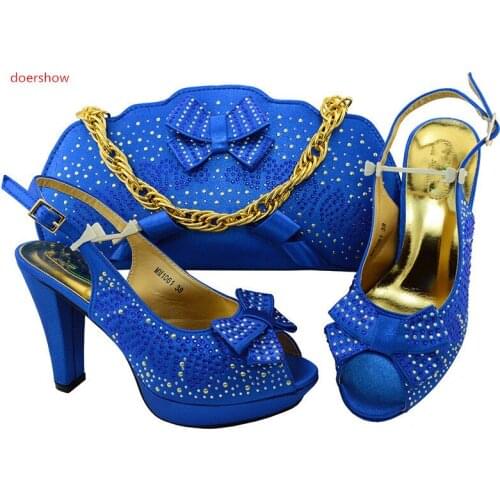Doershow new design italian shoes and bags set to match high quality fashion style women shoes!IU1-24