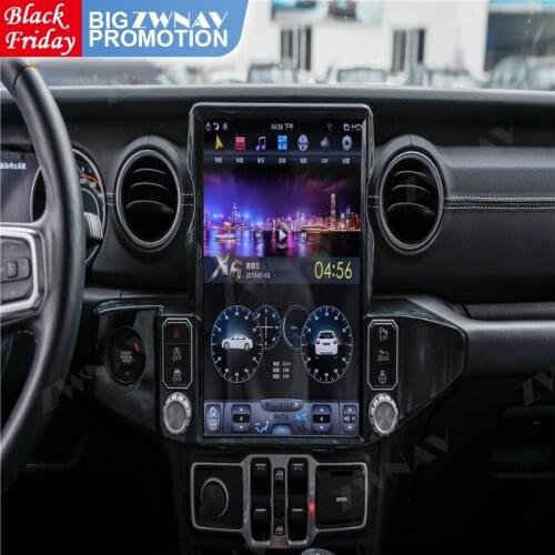 Tesla Screen Android 9 Player For Jeep Wrangler 2018 2019 2020 2021 GPS Video Player Auto Audio Stereo Radio Receiver Head Unit