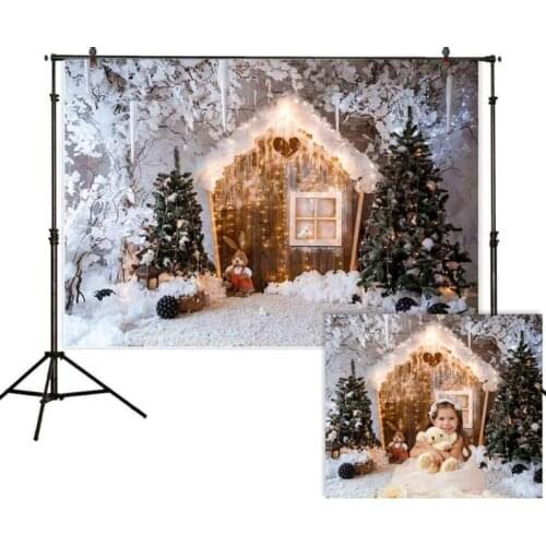 HUAYI Photography Backdrops Christmas Photo Background Christmas Xmas Family Party Decor Banner Studio Photobooth Backdrop W3507