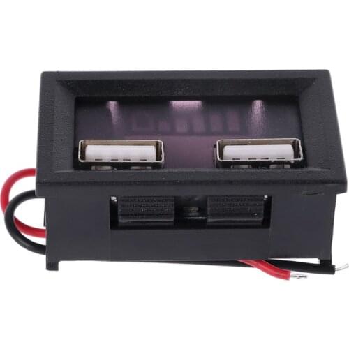 12V Lead Acid Battery Capacity Display Power Meter Gauge for Electric Scooter Car with USB charging port