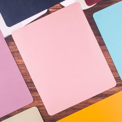 PU Leather Waterproof Cup Mats Deskpad Girls Mouse Pad Mat for Mice Kawaii Cute Double-sided Mat for Mouse Office 21x26cm