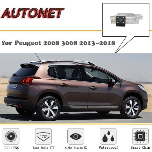 AUTONET Rear View camera For Peugeot 2008 3008 2013~2018/CCD/Night Vision/Backup Camera/license plate camera