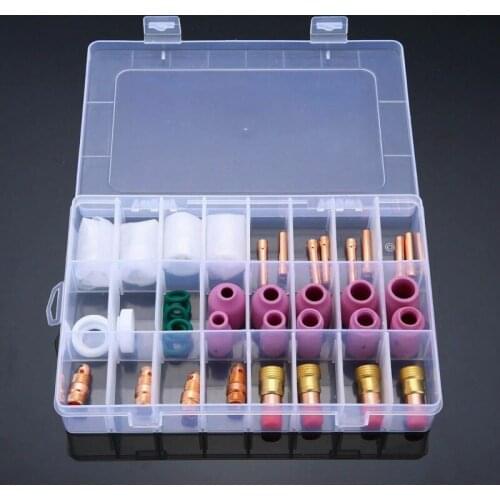 Set Gas Lens Pyrex Cutter Copper Aluminum TIG Welding Torch For Tig WP-17/18/26 Replacement Welding Accessories for Tig WP-17 18