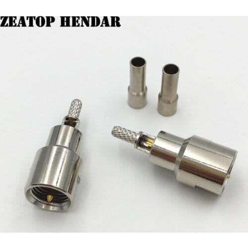 5Pcs Brass FME Male Jack Soldering Plug Straight Crimp for RG316 RG174 LMR100 Coaxial Coax Pigtail Cable RF Antenna Connector