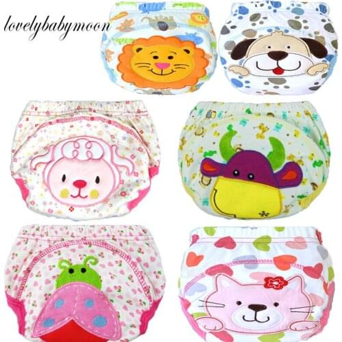 Washable Baby Diapers Reusable Cloth Nappies Waterproof Newborn Cotton Diaper Cover For Children Training Pants Potty Underwear