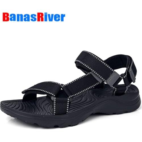 2020 New Men Sandals Summer Flip Flops Slippers Outdoor Hollow Breathable Beach Casual Shoes Cheap Male Water Sandalia Masculina