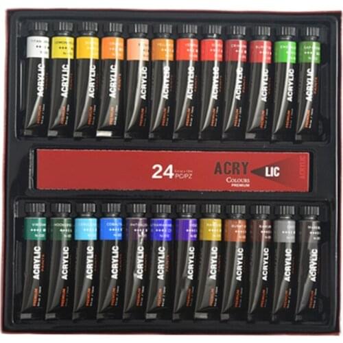 Acrylic Paint Set 24 Color 12ml Non-Toxic Acrylic Paints Perfect for Painting