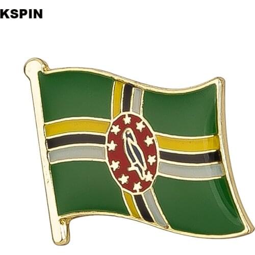 Dominica Flag Pin Badge Set Rozet Metal Chapas Metalicas Pins Icon Backpack Brooch for Women/Men KS-0053