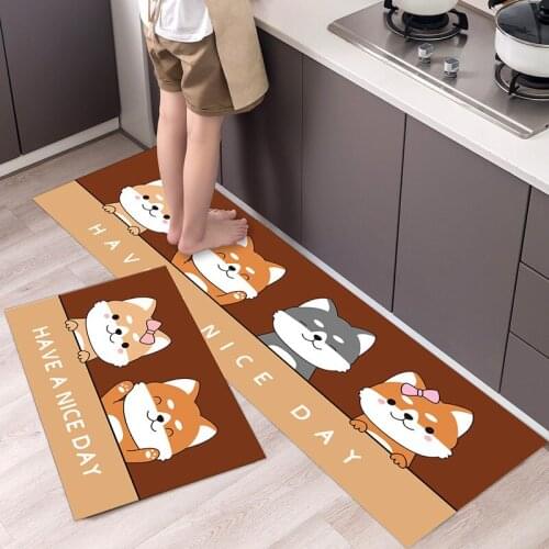 Waterproof Oilproof Kitchen Mat Antislip Bath Mat Soft Bedroom Floor Mat Living Room Carpet Doormat Kitchen Rug