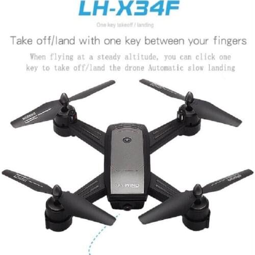 New Arrival LH-X34F RC Selfie Drone Wifi FPV Drone With 2.0mp HD Camera RC Helicopter Optical dual lens Quadcopter vs SG700
