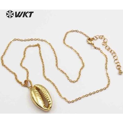 WT-JN046 Wholesale New arrival Custom Special Fashion Natural cowrie Shell Necklace Lovely cute shell for Fashion women jewelry