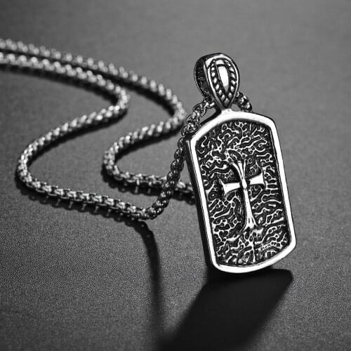 Women Men Punk Rock Jewelry Cross Pendant Necklace Charm Stainless Steel Motorcycle Viper Biker Snake Chain Necklaces Long