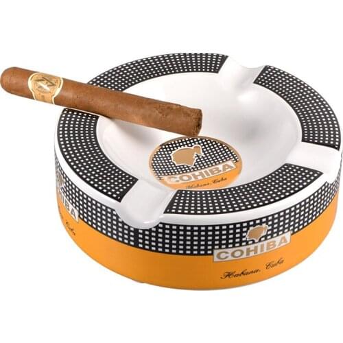 Cigar ashtray creative personality large four ceramic ashtray hotel ghosh the COHIBA ashtray on the living room