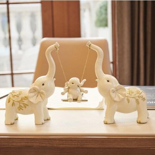 Gifts Figurines Miniatures Living Room Resin Luxury Art Animal Nordic Figurines Office Dekoration Home Decor DG50FM