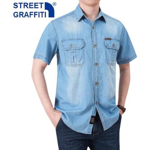 2021 Men Summer 100% Cotton Military Plaid Shirt Short Sleeve Cargo Shirts Men Spring Casual Single Breasted Business Shirt Men
