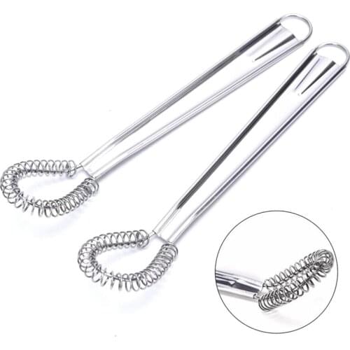 Stainless Steel Hand Spring Mixer Mini Kitchen Egg Sauce Mixer Honey Mixer Bar // Beverage Mixer/powder Mixer
