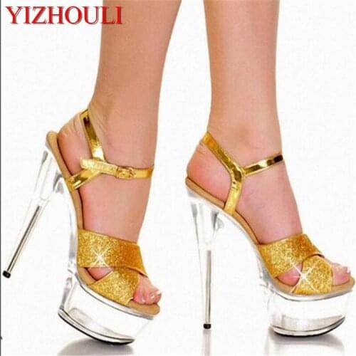 15cm high hollow out sandals Noble joker slipper marriage models show stage show the shoes