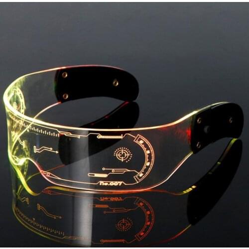 LED Glasses Neon Party Luminous LED Glasses Light Up Glasses Rave Costume Party Decor Luminous Goggles Halloween Decoration