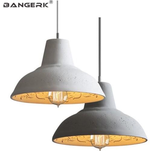 Retro Loft Design Edison LED Pendant Lamp Lighting Industrial Vintage Cement Hanging Light Dining Room Home Decor Fixtures