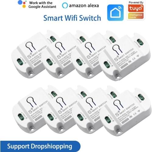 New Tuya 10A WiFi Smart Switch Wireless Remote Switch Timer APP Control Smart Home Smart Life For Alexa Google Home