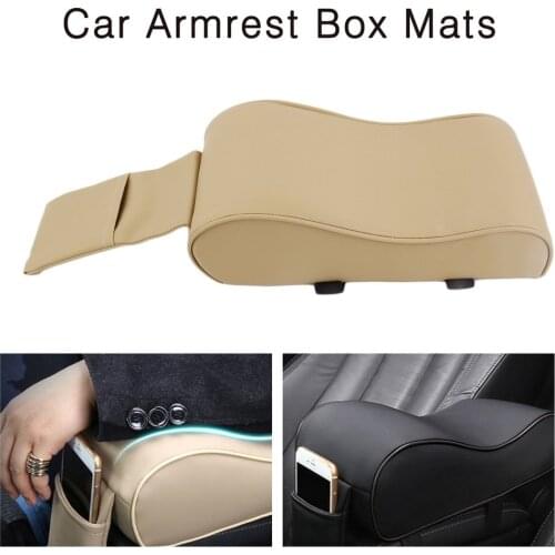 Universal Car Armrest Center Consoles Mat Car Interior Armrest Pad PU Leather Styling Armrest Box Pad Top Liner Mat Cushion