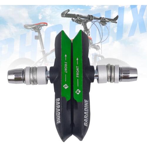 1 Pair Mountain Bike Brake Pads MTB Bicycle Braking V-Brake Holder Shoes with Rubber Blocks