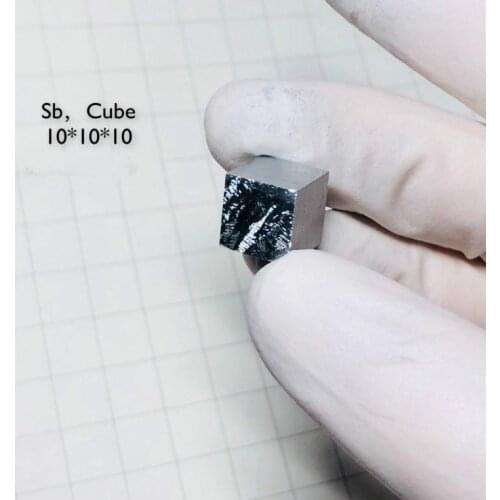 1 Stck 99.9% Antimon Antimony Sb 10mm Wrfel 6,7 Gramm Element Periodensystem