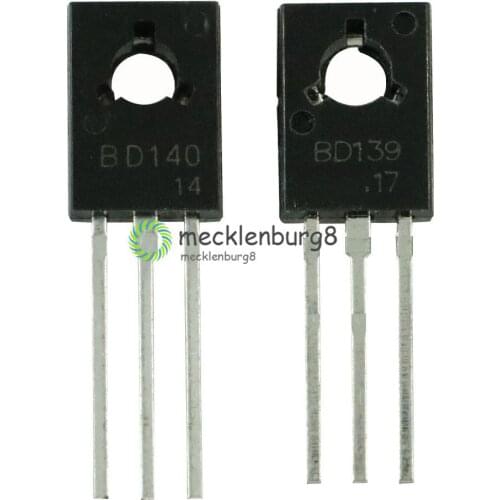 20pcs/lot 10PCS BD139+BD140 Each 10pcs Transistor TO-126 NPN PNP 80V 1.5A TO126 Silicon Triode Transistor NEW